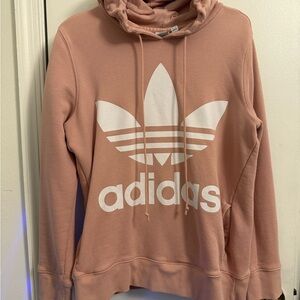 Adidas Pink Oversized Long Sleeve Hoodie